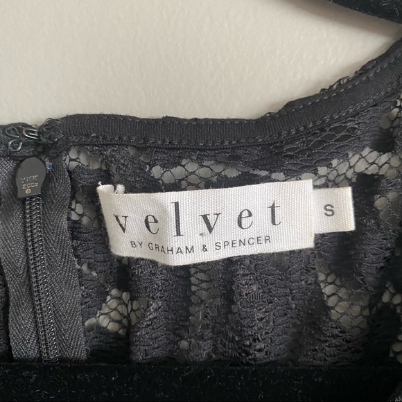 Velvet by Graham and Spencer Womens Black Floral Lace Lined Mini Dress Size S - Picture 8 of 8